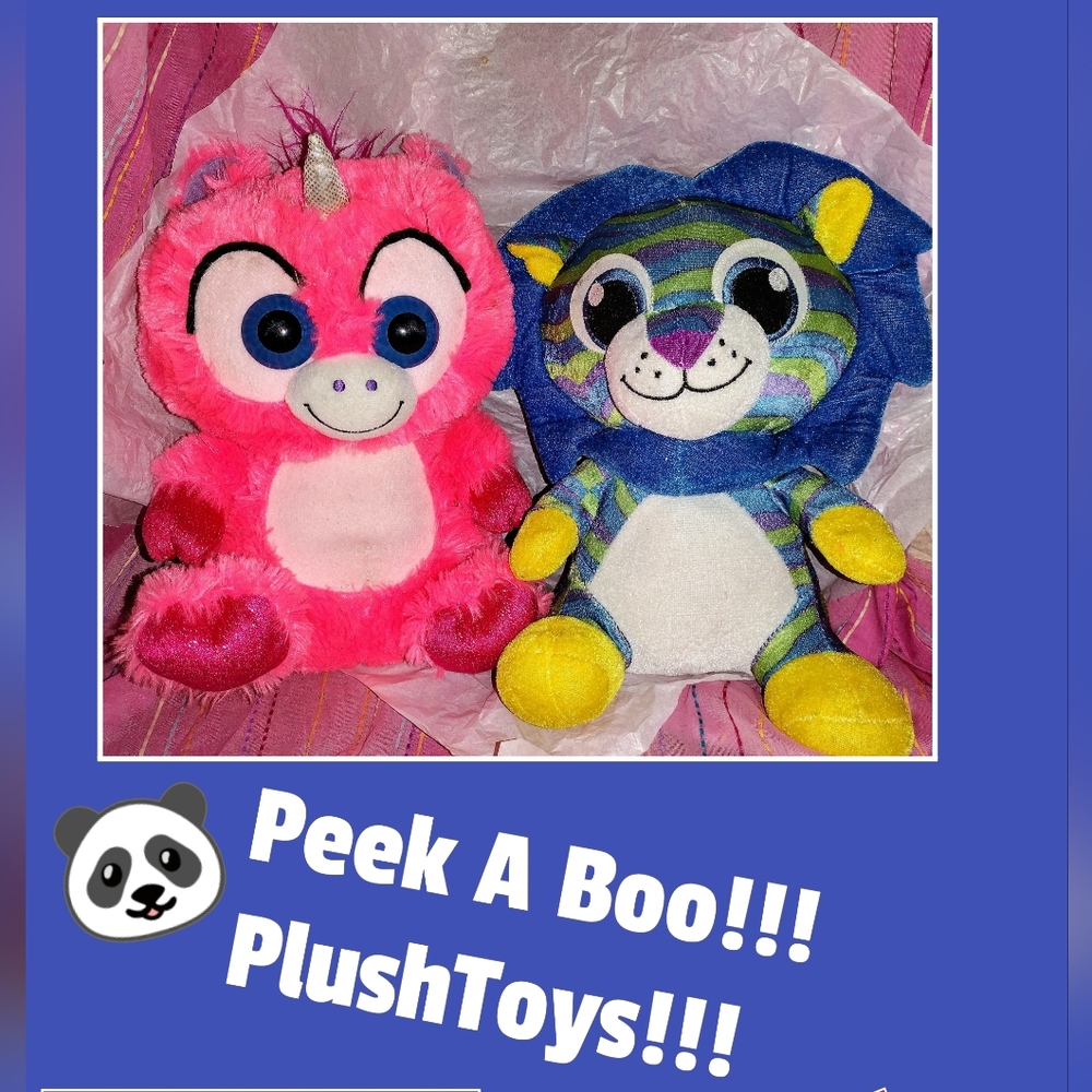 TWO Peek-A-Boo Plush Toys